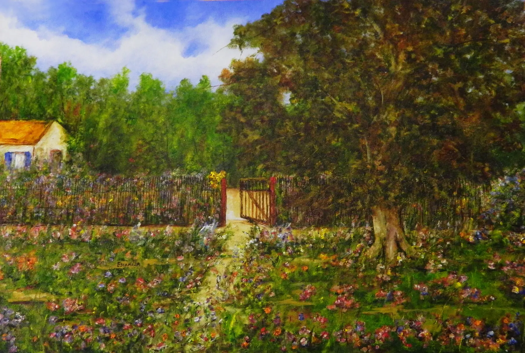 Wild Flowers Under Oak Tree by Alberto Escamilla