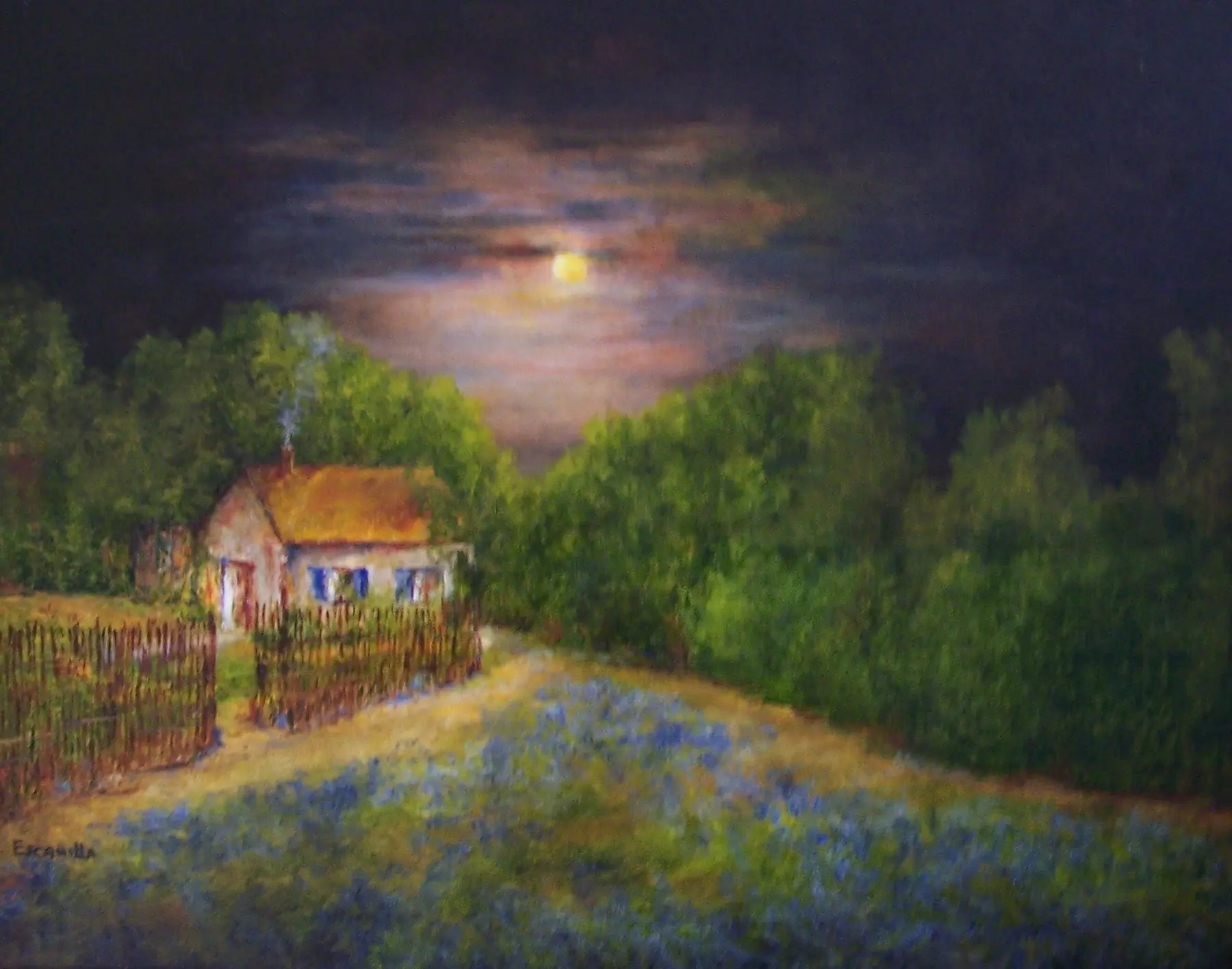 Moonlight Over the Blue Bonnets by Alberto Escamilla