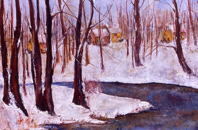 Ruidoso Snow Scene by Alberto Escamilla
