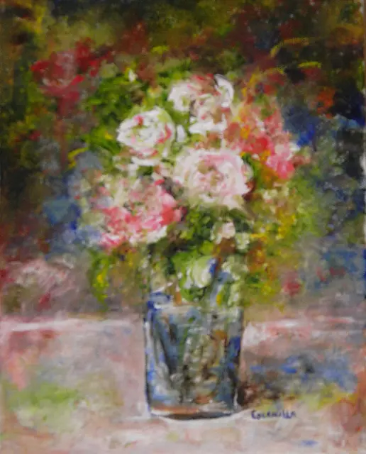 Boguet of Roses in Vase by Alberto Escamilla