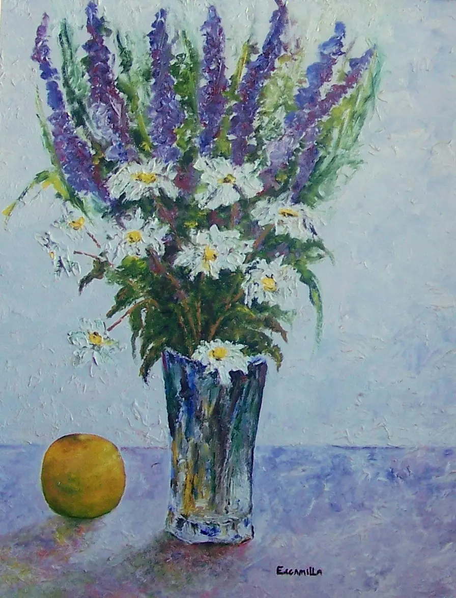 Flowers with Orange by Alberto Escamilla