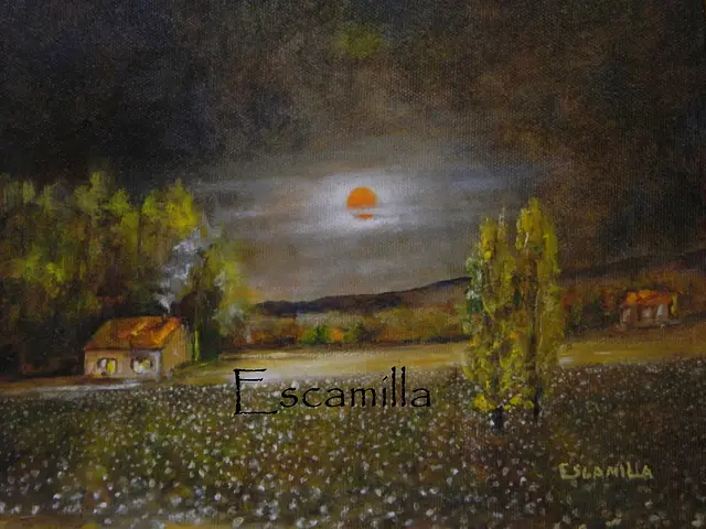 Moonlight Over Cotton Field 8" x 10" 2013 by Alberto Escamilla