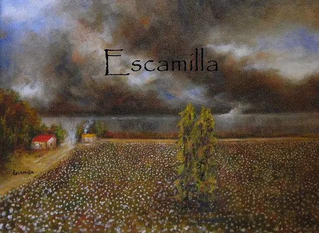Storm Approaching Cotton Field by Alberto Escamilla