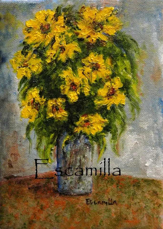 Sunflowers inVase by Alberto Escamilla