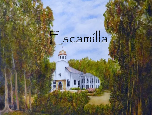 Immaculate Concepcion Church Distant in Landscape by Alberto Escamilla