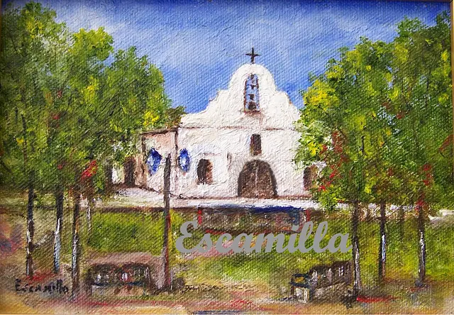 San Elizario Chapel First one by Alberto Escamilla