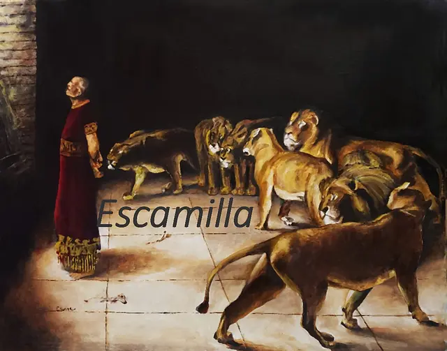Daniel in the Lion's Den by Alberto Escamilla