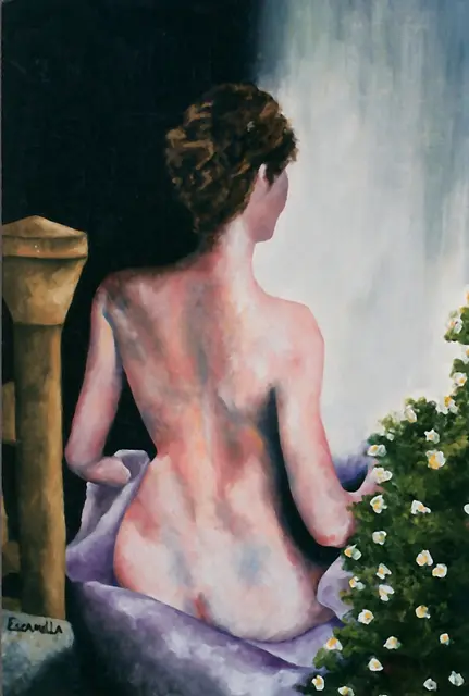 Nude on Purple Blanket by Alberto Escamilla