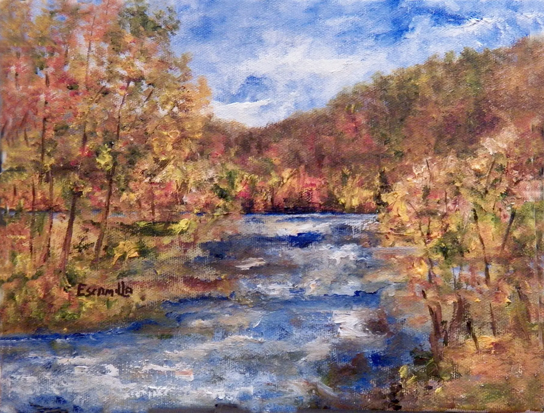 Autumn Mountain Stream by Alberto Escamilla