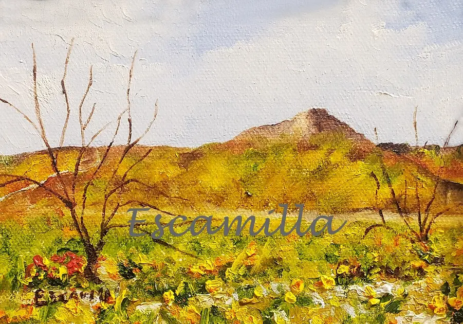 Yellow Poppies 5" x 7" by Alberto Escamilla