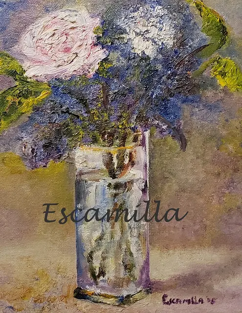 Pink Rose in Flower Arrangement by Alberto Escamilla