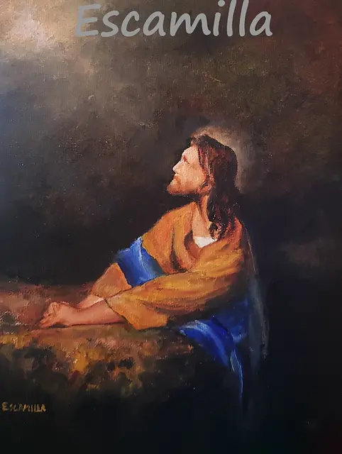 Jesus in Garden of Gethsemane by Alberto Escamilla