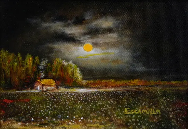 Moonlight Over Cotton Field Ida's by Alberto Escamilla