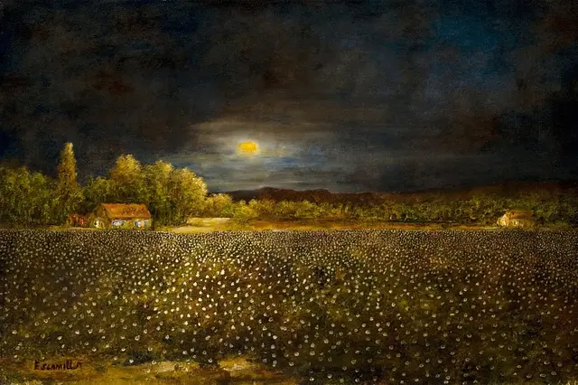 Moonlight Over the Cotton Field Original by Alberto Escamilla