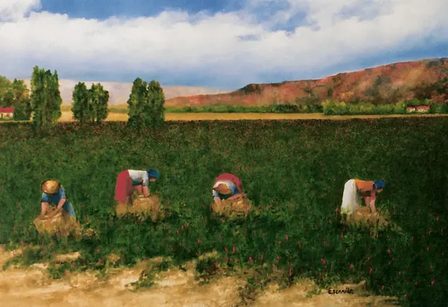 Red Chile Pickers by Alberto Escamilla