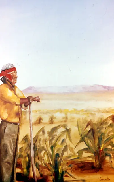 Indian in Corn Field by Alberto Escamilla