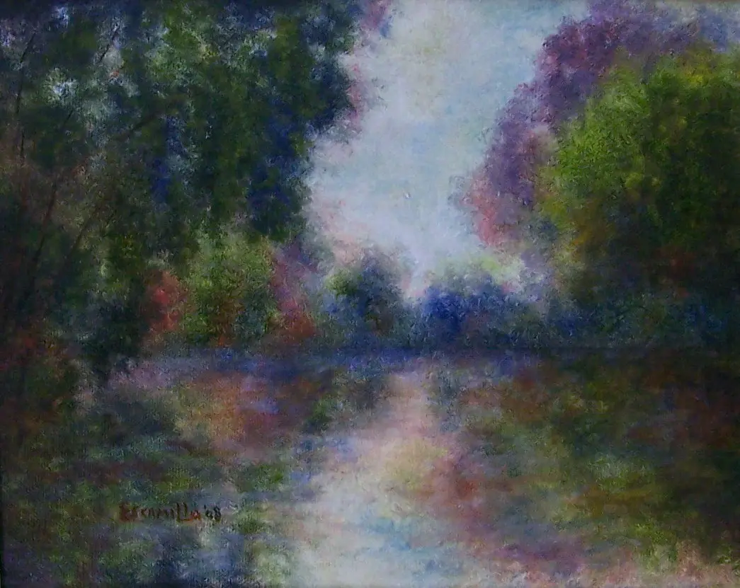 Hazy Spring Day Along Seine River by Alberto Escamilla
