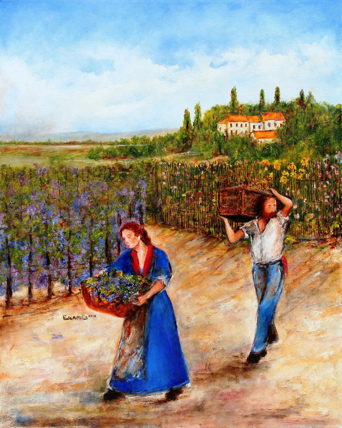 Basket of Grapes by Alberto Escamilla